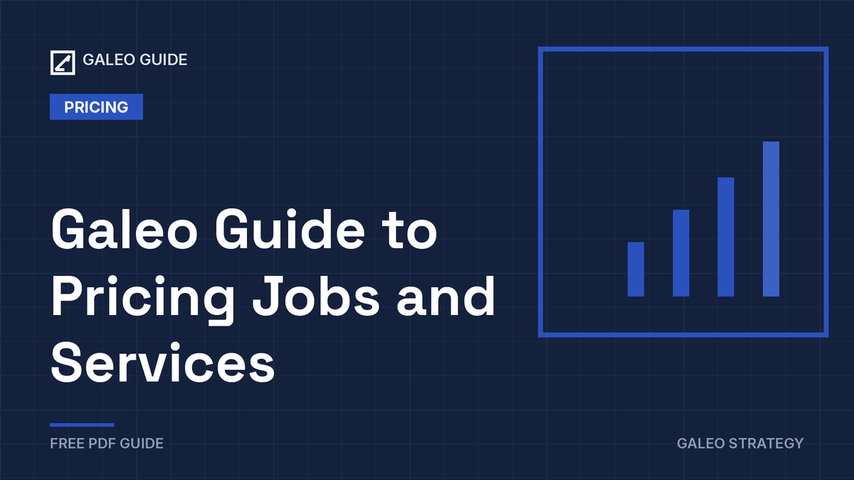 Cover for the Galeo Guide to Pricing Jobs and Services